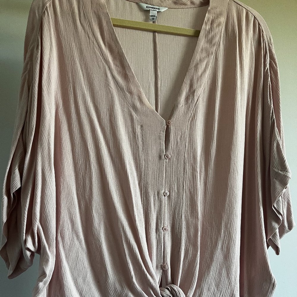 Express Tie Front Top - Picture 3 of 6